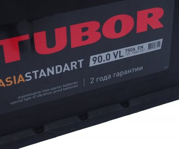 13 199 р. Аккумулятор TUBOR Asia Standart 90Ач обратная полярность TUBOR 6ст90(0) d31l  с доставкой в г. Кемерово. Увеличить фотографию 2