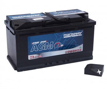 28 599 р. Аккумулятор MACPOWER AGM 95Ач обратная полярность MACPOWER 6ст95(0) 95agm69616  с доставкой в г. Кемерово. Увеличить фотографию 2