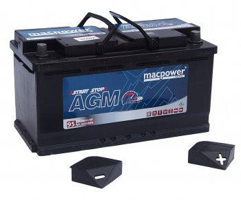 28 599 р. Аккумулятор MACPOWER AGM 95Ач обратная полярность MACPOWER 6ст95(0) 95agm69616  с доставкой в г. Кемерово. Увеличить фотографию 3