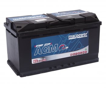 28 599 р. Аккумулятор MACPOWER AGM 95Ач обратная полярность MACPOWER 6ст95(0) 95agm69616  с доставкой в г. Кемерово. Увеличить фотографию 1