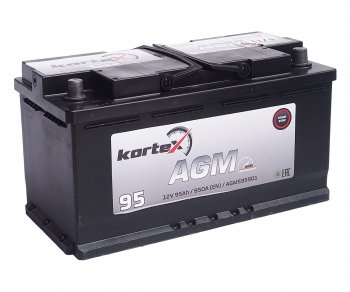 28 999 р. Аккумулятор KORTEX AGM 95Ач обратная полярность KORTEX 6ст95(0) agm595901  с доставкой в г. Кемерово. Увеличить фотографию 1