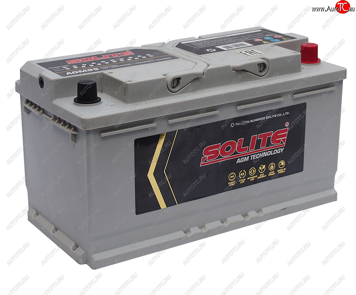 30 899 р. Аккумулятор SOLITE AGM 95Ач обратная полярность SOLITE 6ст95(0) agm95l  с доставкой в г. Кемерово