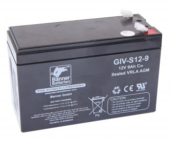 3 099 р. Аккумулятор BANNER GIV-S 9А/ч BANNER 6ст9 giv-s 12-9 BANNER 6ст9 giv-s 12-9  с доставкой в г. Кемерово. Увеличить фотографию 1