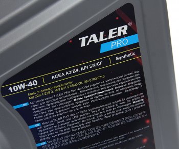 3 399 р. Масло моторное PRO A3B4 10W40 синт.4л TALER TALER 700411  с доставкой в г. Кемерово. Увеличить фотографию 2