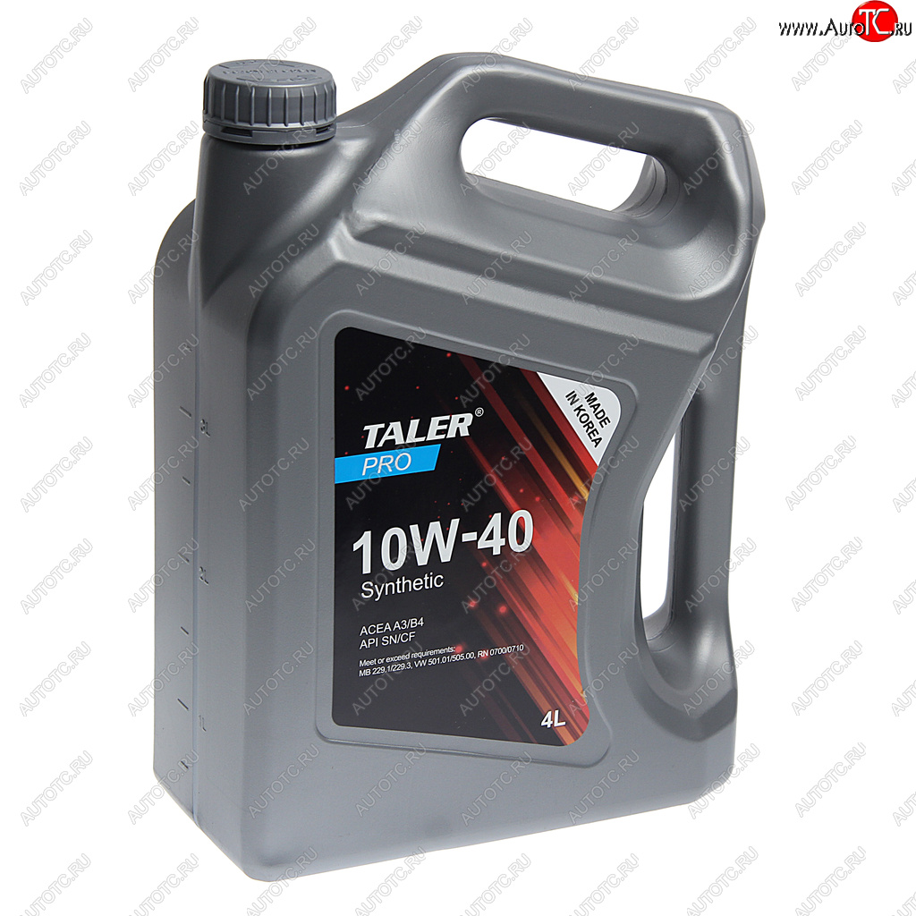 3 399 р. Масло моторное PRO A3B4 10W40 синт.4л TALER TALER 700411  с доставкой в г. Кемерово