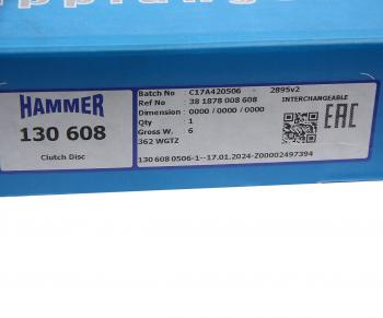 18 899 р. Диск сцепления ГАЗон Next,ПАЗ-Вектор дв.ЯМЗ 53423 HAMMER HAMMER 700 920 (130 608)  с доставкой в г. Кемерово. Увеличить фотографию 5