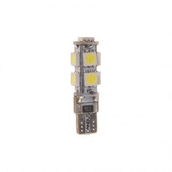 126 р. Лампа светодиодная 24V W5W T10 W2.1x9.5d 6000K 9 LED с обманкой CANbus MEGAPOWER MEGAPOWER-AUTOMOTIVE 70215w-24  с доставкой в г. Кемерово. Увеличить фотографию 2