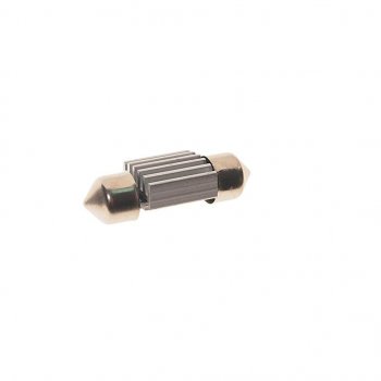 66 р. Лампа светодиодная 24V C5W SV8.5-8 6000K двухцокольная 2 светодиода MEGAPOWER MEGAPOWER-AUTOMOTIVE 70225w-24  с доставкой в г. Кемерово. Увеличить фотографию 2