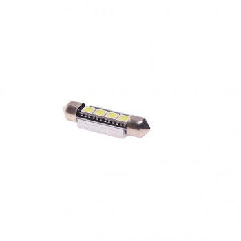 82 р. Лампа светодиодная 12V C5W SV8.5-8 6000K двухцокольная 4 светодиода с обманкой CANbus MEGAPOWER MEGAPOWER-AUTOMOTIVE 70232w  с доставкой в г. Кемерово. Увеличить фотографию 1