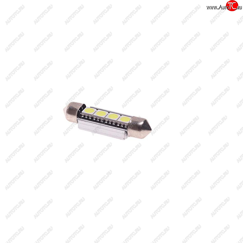 82 р. Лампа светодиодная 12V C5W SV8.5-8 6000K двухцокольная 4 светодиода с обманкой CANbus MEGAPOWER MEGAPOWER-AUTOMOTIVE 70232w  с доставкой в г. Кемерово