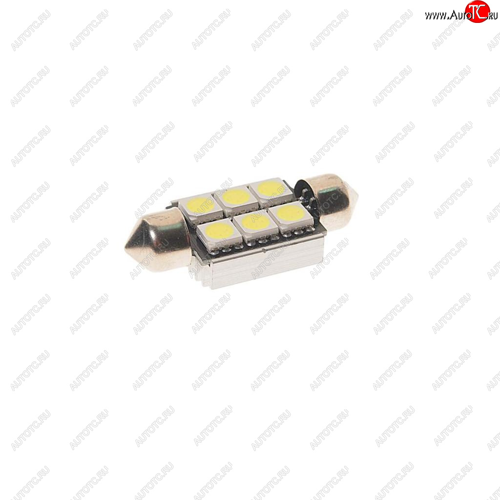 206 р. Лампа светодиодная 24V C5W SV8.5-8 6000K двухцокольная 6 светодиодов с обманкой CANbus MEGAPOWER MEGAPOWER-AUTOMOTIVE 70235w-24  с доставкой в г. Кемерово