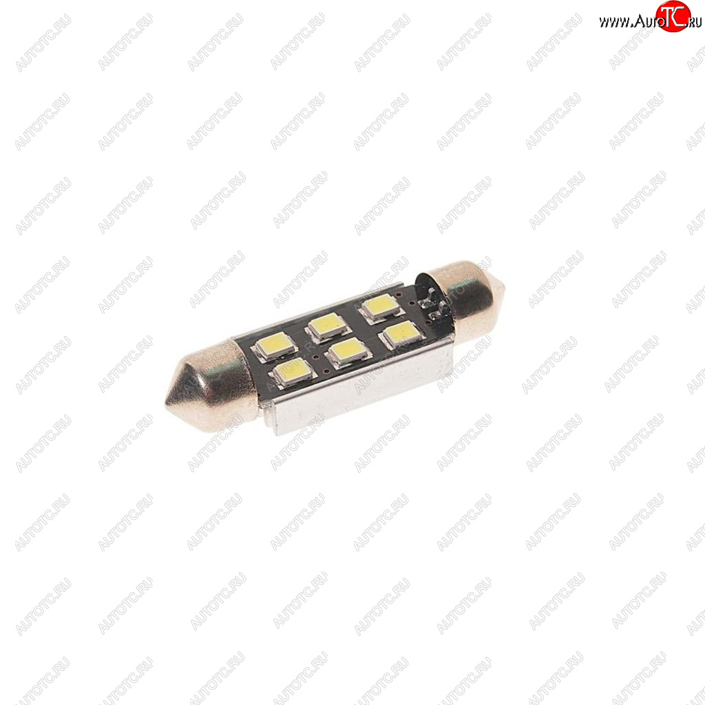 242 р. Лампа светодиодная 24V C5W SV8.5-8 6000K двухцокольная 6 светодиодов MEGAPOWER MEGAPOWER-AUTOMOTIVE 70253w-24  с доставкой в г. Кемерово