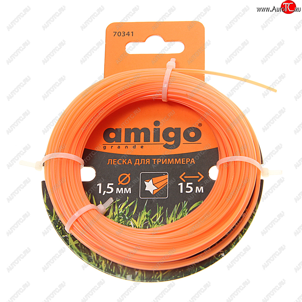 115 р. Леска для триммера 1.5мм 15м звезда AMIGO AMIGO 70341  с доставкой в г. Кемерово
