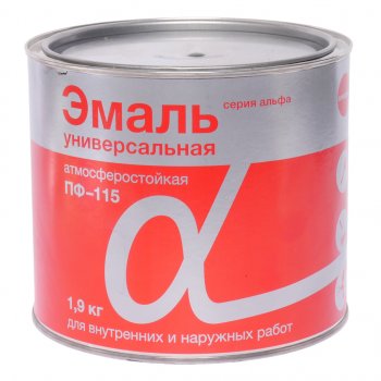 529 р. Краска черная 1.9кг ПФ-115 АЛЬФА АЛЬФА 704  с доставкой в г. Кемерово. Увеличить фотографию 1
