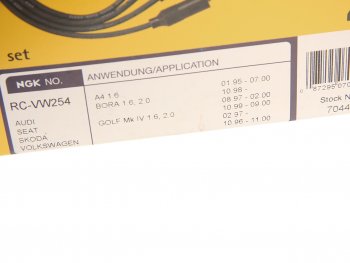 6 399 р. Провод высоковольтный VW Bora,Golf AUDI A3 SEAT Cordoba комплект NGK NGK 7044  с доставкой в г. Кемерово. Увеличить фотографию 4