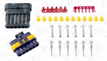 689 р. Разъем IVECO электрический (6-ти контактный) (7813067+7813062) TE PARTS TE PARTS 7113029  с доставкой в г. Кемерово. Увеличить фотографию 1