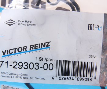 499 р. Прокладка крышки клапанной CHEVROLET Aveo,Lanos,Rezzo VICTOR REINZ VICTOR REINZ 71-29303-00  с доставкой в г. Кемерово. Увеличить фотографию 3