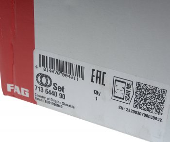 12 449 р. Ступица OPEL Vectra C колеса передняя с подшипником (с датчиком АБС) FAG FAG 713644090  с доставкой в г. Кемерово. Увеличить фотографию 3