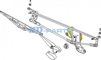 7 749 р. Мотор-редуктор стеклоочистителя MAN TGA HD-PARTS HD-PARTS 718448  с доставкой в г. Кемерово. Увеличить фотографию 9