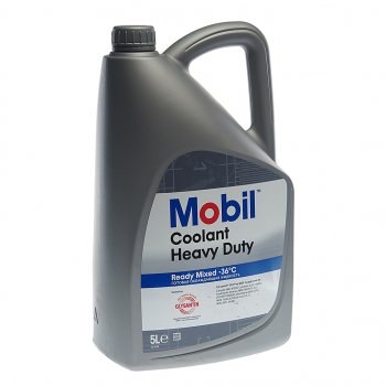 4 299 р. Антифриз желтый 5л COOLANT HEAVY DUTY MOBIL MOBIL 720943  с доставкой в г. Кемерово. Увеличить фотографию 1