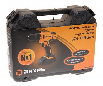 4 879 р. Дрель-шуруповерт аккумуляторный 18.0В 1.5Ач (2АКБ Li-Ion,кейс) ВИХРЬ ВИХРЬ 721425  с доставкой в г. Кемерово. Увеличить фотографию 4