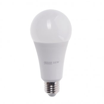 419 р. Лампа светодиодная E27 A67 25W (200W) 220V теплый GAUSS GAUSS 73225  с доставкой в г. Кемерово. Увеличить фотографию 1