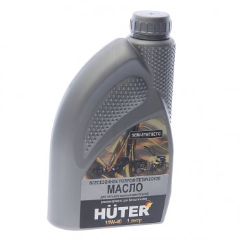 599 р. Масло моторное для 4-х тактных двигателей 4T 10W40 псинт.1л HUTER HUTER 73811  с доставкой в г. Кемерово. Увеличить фотографию 1