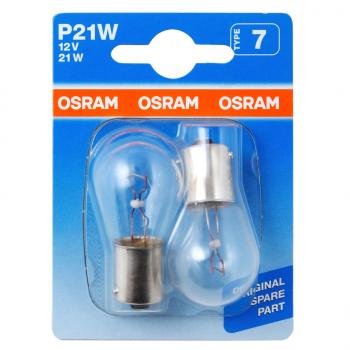 170 р. Лампа 12V P21W BA15s блистер (2шт.) OSRAM OSRAM 7506-02b  с доставкой в г. Кемерово. Увеличить фотографию 1