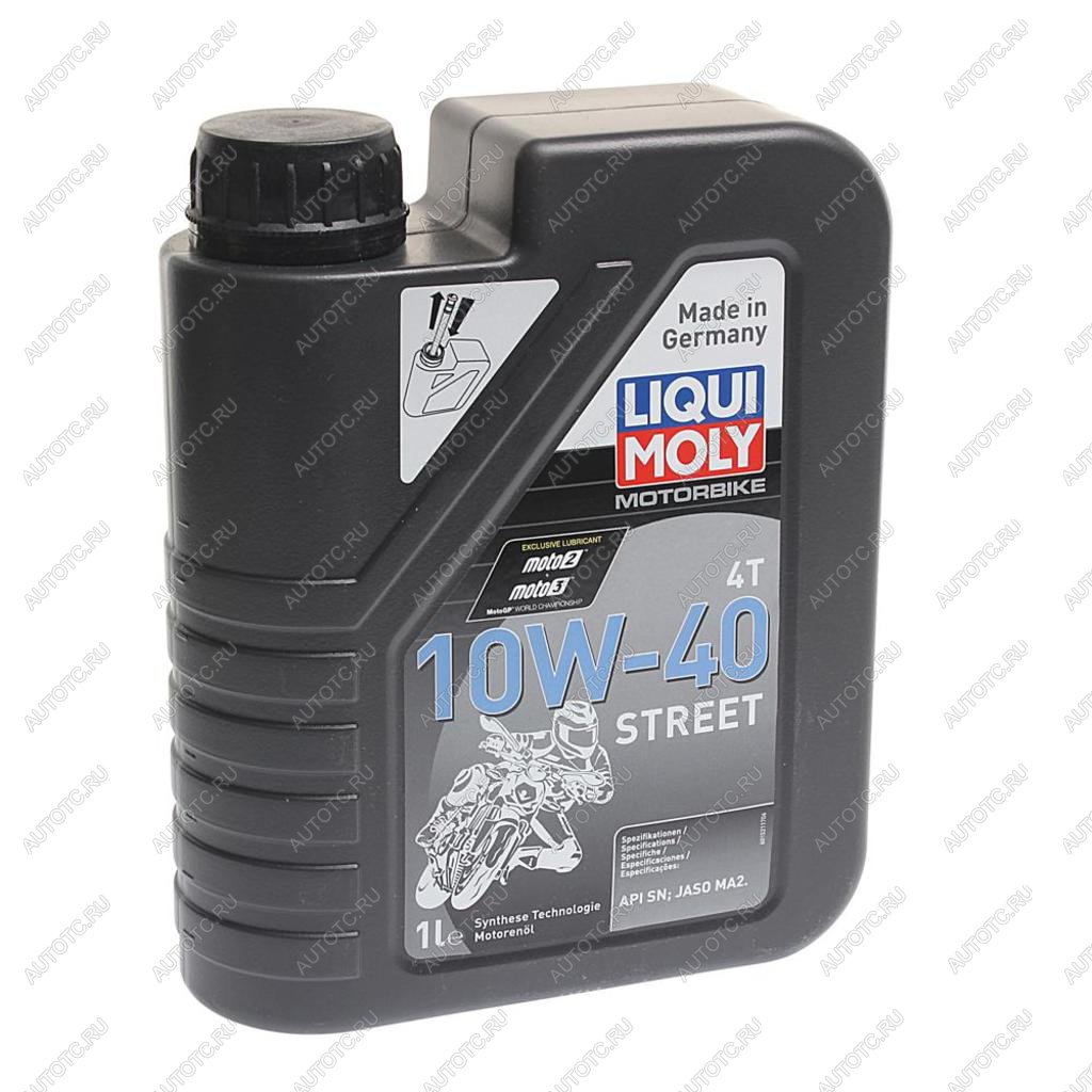 1 499 р. Масло моторное для 4-х тактных двигателей Motorbike 4T 10W40 синт.1л LIQUI MOLY LIQUI MOLY 7609  с доставкой в г. Кемерово