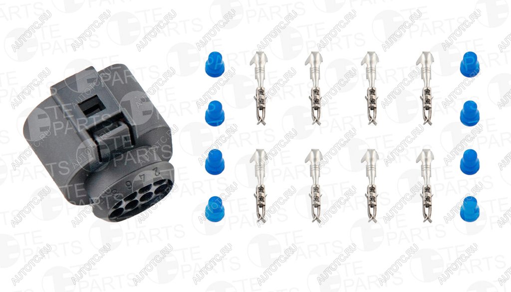 389 р. Разъем VW AUDI SEAT SKODA электрический (8-ми контактный) TE PARTS TE PARTS 7741434  с доставкой в г. Кемерово