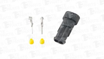 183 р. Разъем IVECO электрический (2-х контактный) (ответная часть 7810133) TE PARTS TE PARTS 7810130  с доставкой в г. Кемерово. Увеличить фотографию 1