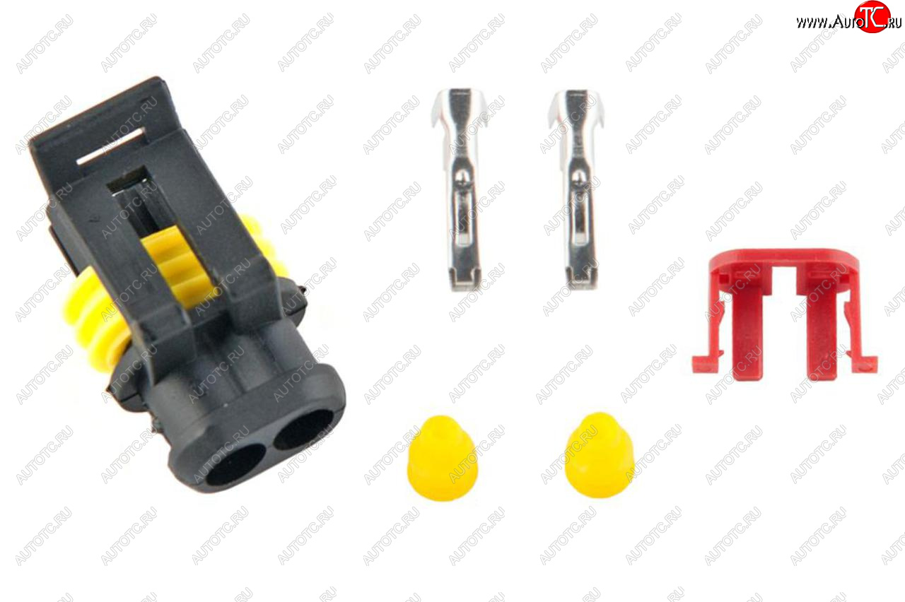 214 р. Разъем IVECO RENAULT VOLVO SCANIA электрический (2-х контактный) (замена 7810129) TE PARTS TE PARTS 7810133   с доставкой в г. Кемерово