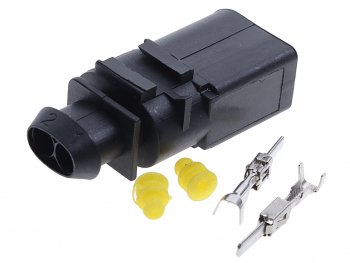 559 р. Разъем VW AUDI SEAT SKODA электрический (2-х контактный) (ответная часть 7810636) TE PARTS TE PARTS 7810637  с доставкой в г. Кемерово. Увеличить фотографию 1