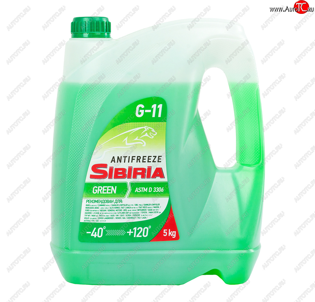779 р. Антифриз зеленый -40C 5кг G11 SIBIRIA SIBIRIA 800216  с доставкой в г. Кемерово