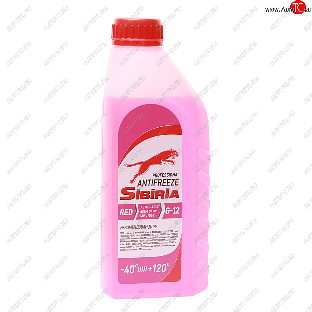 219 р. Антифриз красный -40C 1кг G12+ SIBIRIA SIBIRIA 800598  с доставкой в г. Кемерово