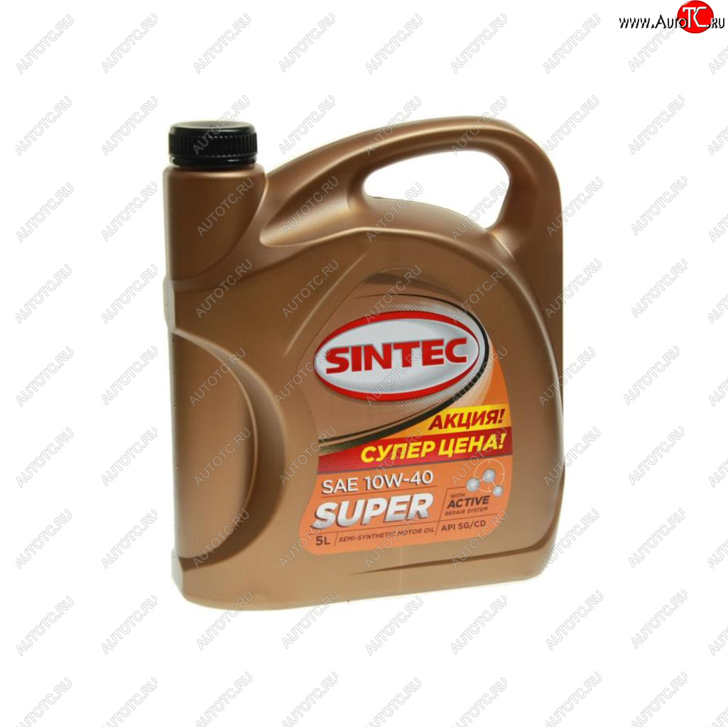1 329 р. Масло моторное CУПЕР SG/CD 10W40 п/синт.5л SINTEC SINTEC 801895 SINTEC 801895  с доставкой в г. Кемерово