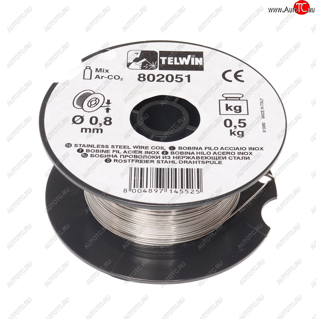 2 459 р. Проволока сварочная d=0.8мм 0.45кг из нержавеющей стали BLUEWELD BLUEWELD 802051 BLUEWELD 802051  с доставкой в г. Кемерово