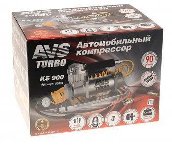 5 999 р. Компрессор автомобильный 90лмин. 10атм. 30А 12V на клеммы АКБ Turbo AVS AVS 80504  с доставкой в г. Кемерово. Увеличить фотографию 4