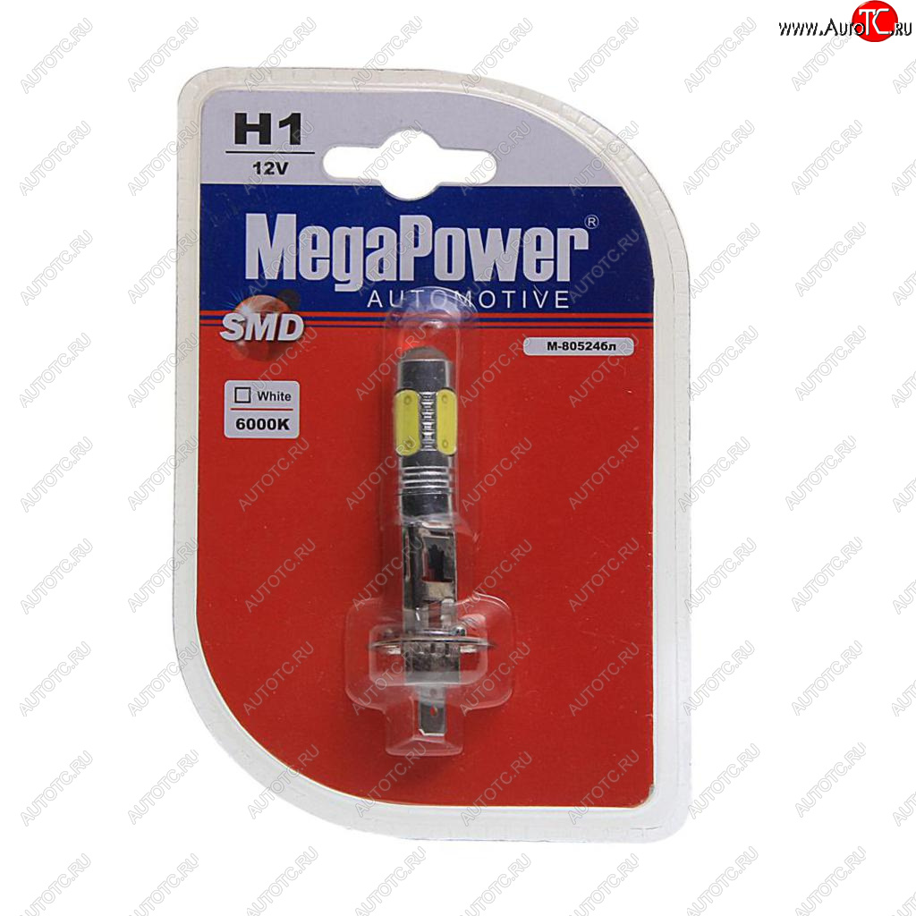 749 р. Лампа светодиодная 12V H1 P14.5s 6000K 5 светодиодов блистер (1шт.) MEGAPOWER MEGAPOWER-AUTOMOTIVE 80524бл  с доставкой в г. Кемерово