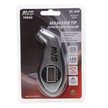 829 р. Манометр шинный цифровой 10атм. AVS AVS 80533  с доставкой в г. Кемерово. Увеличить фотографию 1