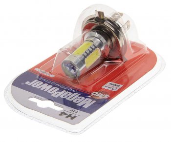 799 р. Лампа светодиодная 12V H4 P43t-38 6000K 5 светодиодов блистер (1шт.) MEGAPOWER MEGAPOWER-AUTOMOTIVE 80544бл  с доставкой в г. Кемерово. Увеличить фотографию 2