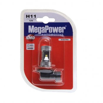 1 199 р. Лампа светодиодная 12V H11 PGJ19-2 6000K 5 светодиодов блистер (1шт.) MEGAPOWER MEGAPOWER-AUTOMOTIVE 80575бл  с доставкой в г. Кемерово. Увеличить фотографию 1