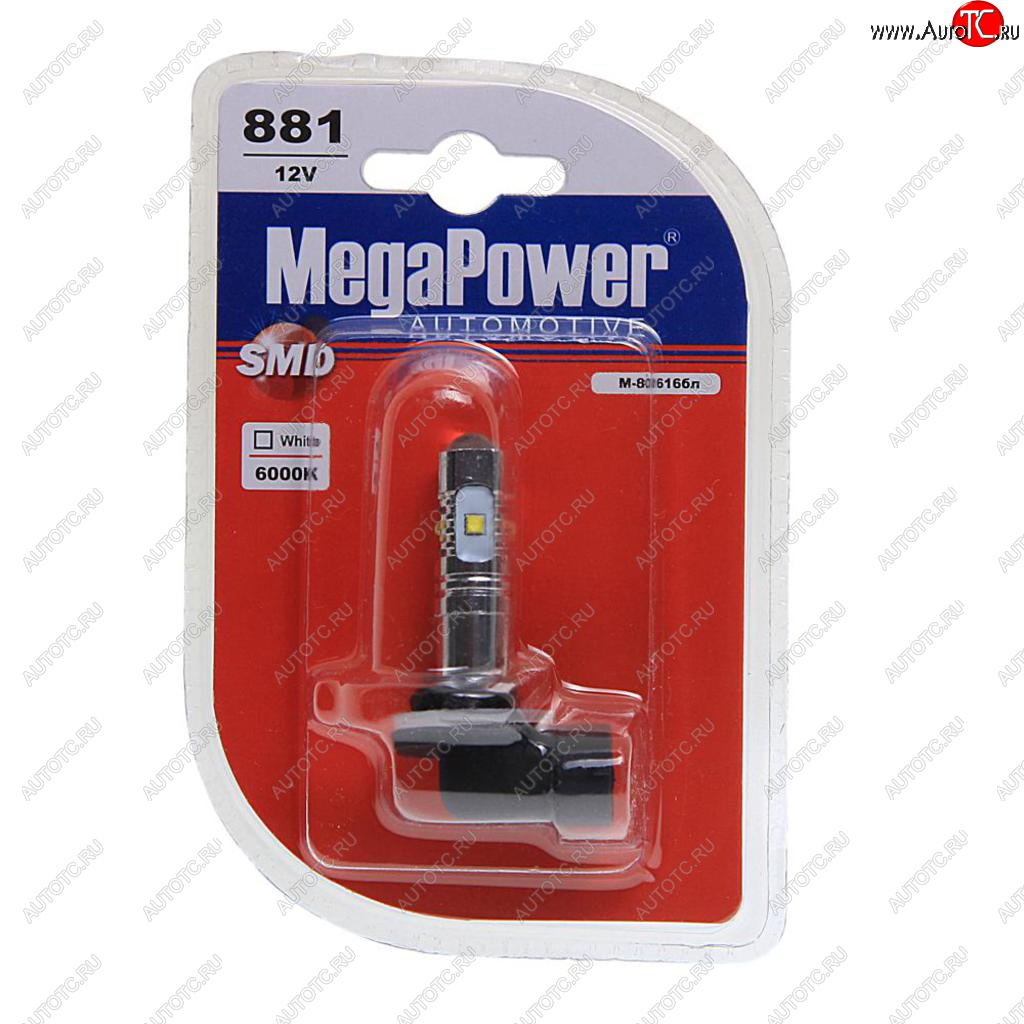 389 р. Лампа светодиодная 12V H27W1 PG13 6000K 5 светодиодов блистер (1шт.) MEGAPOWER MEGAPOWER-AUTOMOTIVE 80616бл  с доставкой в г. Кемерово