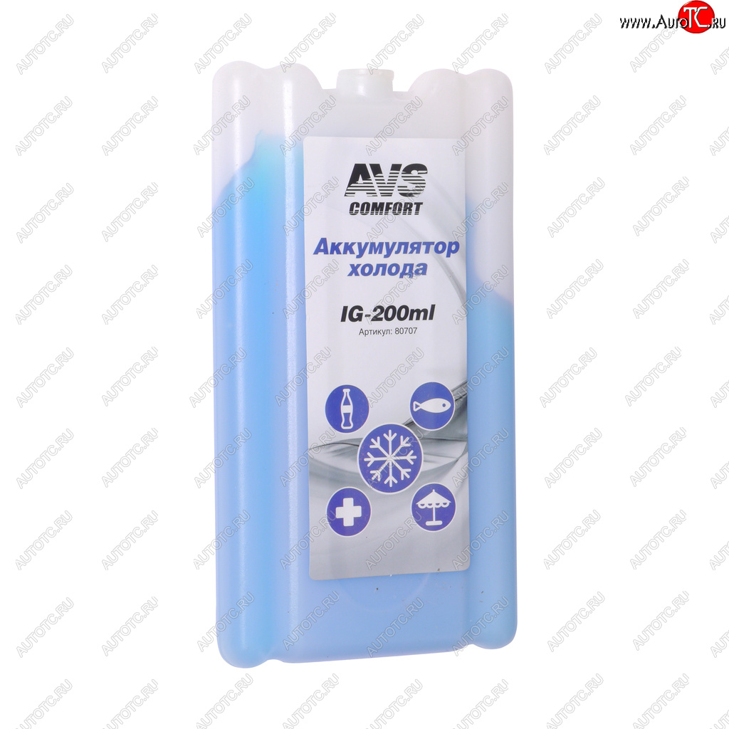 210 р. Аккумулятор холода 200г гелевый (жесткий) AVS AVS 80707  с доставкой в г. Кемерово