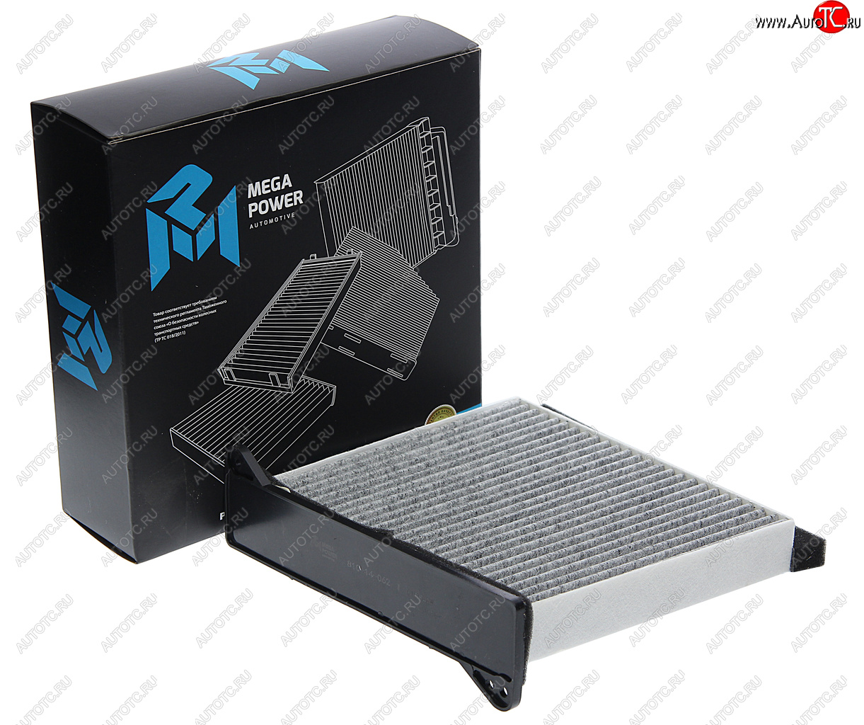 529 р. Фильтр воздушный салона MITSUBISHI Lancer угольный MEGAPOWER MEGAPOWER 810-14-062  с доставкой в г. Кемерово