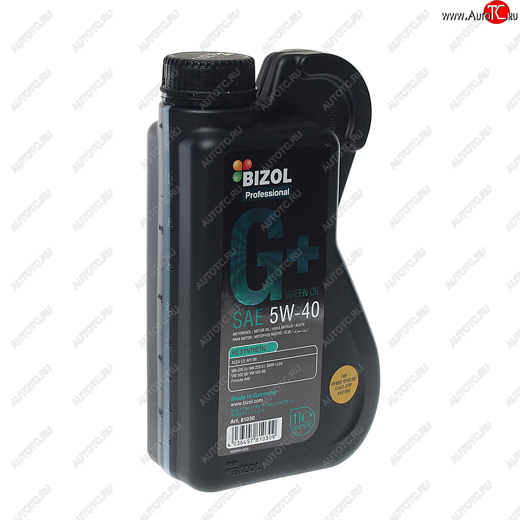 1 469 р. Масло моторное GREEN Oil+ 5W40 синт.1л BIZOL BIZOL 81030 BIZOL 81030  с доставкой в г. Кемерово