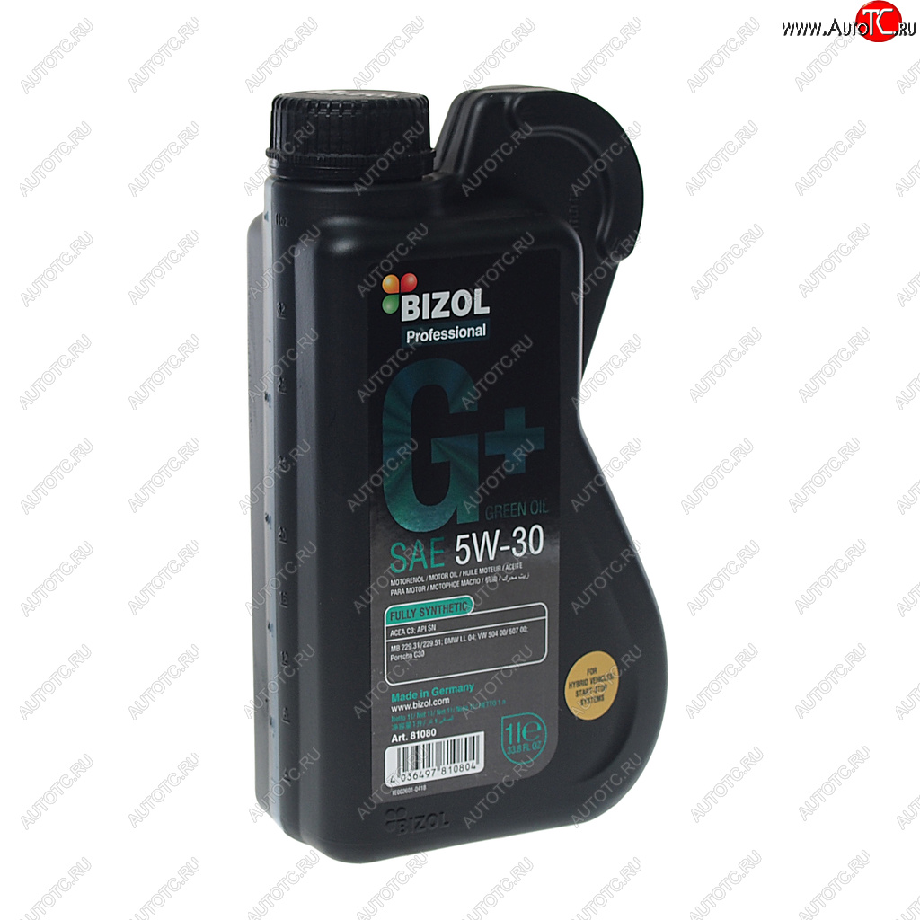 1 999 р. Масло моторное GREEN Oil+ 5W30 синт.1л BIZOL BIZOL 81080  с доставкой в г. Кемерово