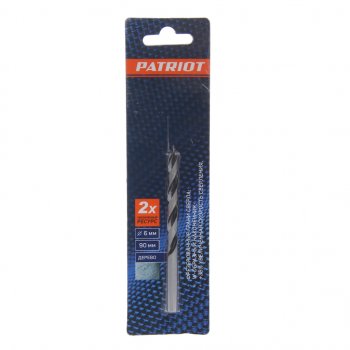 119 р. Сверло по дереву 6.0х90мм PATRIOT PATRIOT 815010073  с доставкой в г. Кемерово. Увеличить фотографию 1