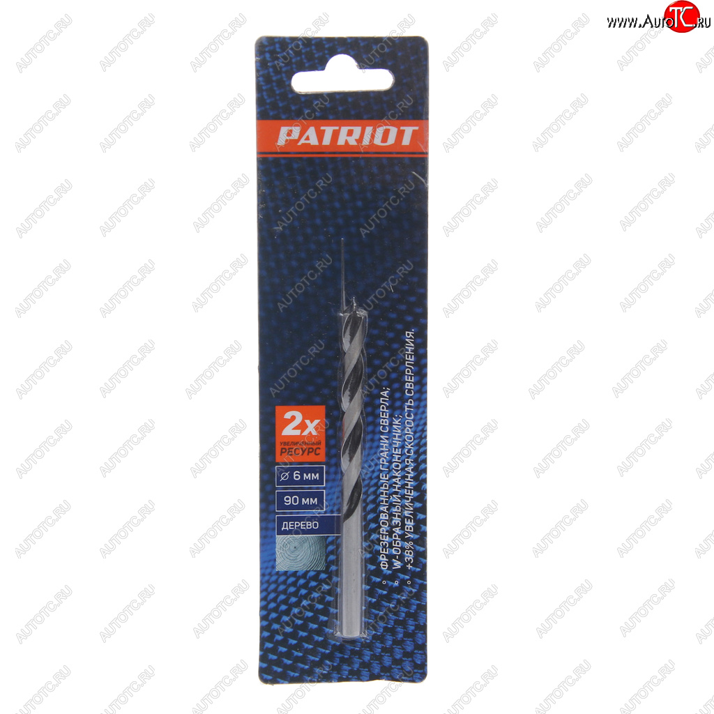 119 р. Сверло по дереву 6.0х90мм PATRIOT PATRIOT 815010073  с доставкой в г. Кемерово