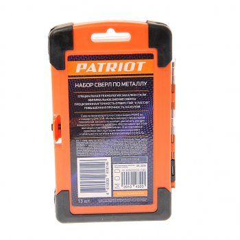 1 599 р. Набор сверл по металлу 1.5-6.5мм HSS (13шт.) PATRIOT PATRIOT 815010104  с доставкой в г. Кемерово. Увеличить фотографию 2
